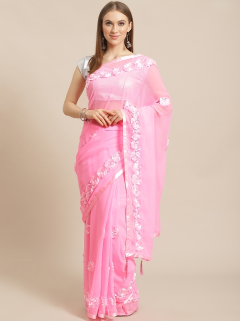

KALINI Pink Embellished Saree