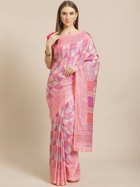 

KALINI Pink Printed Saree