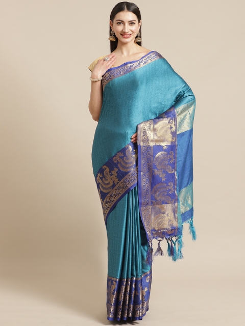 

KALINI Blue Woven Design Saree