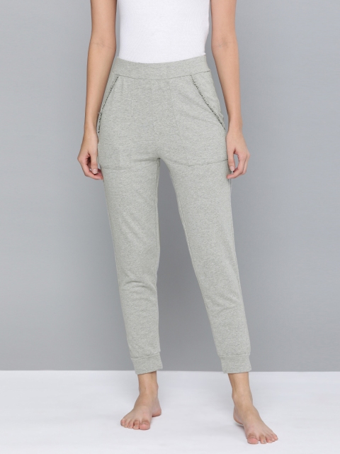 

Chemistry Women Grey Melange Solid Lounge Pants