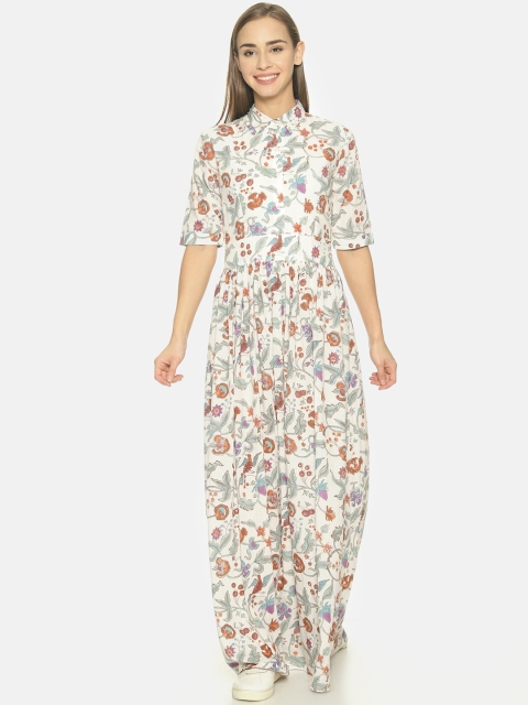

NANGALIA RUCHIRA Women Multicoloured Floral Print Maxi Dress, Multi