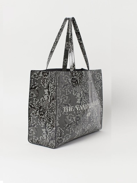 

H&M Black Lace-Patterned Shopper