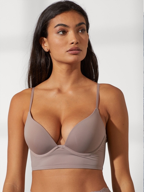 

H&M Women Grey Solid Push-Up Bralette 0906689002