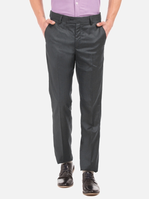 

Excalibur Men Grey Slim Fit Solid Regular Trousers