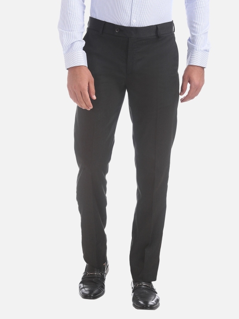 

Excalibur Men Charcoal Grey Slim Fit Solid Formal Trousers