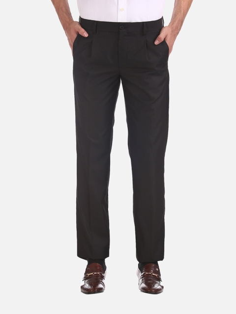 

Excalibur Men Black Regular Fit Solid Formal Trousers