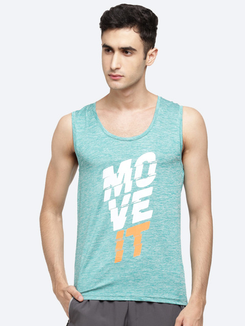 

SG Men Green Printed Scoop Neck T-shirt