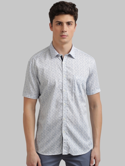 

Parx Men Grey Regular Fit Printed Casual Shirt