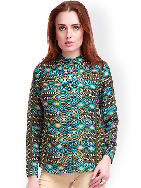 

SASSAFRAS Multicoloured Printed Straight Fit Shirt, Multi
