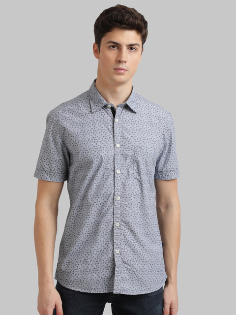 

Parx Men Grey Regular Fit Printed Casual Shirt