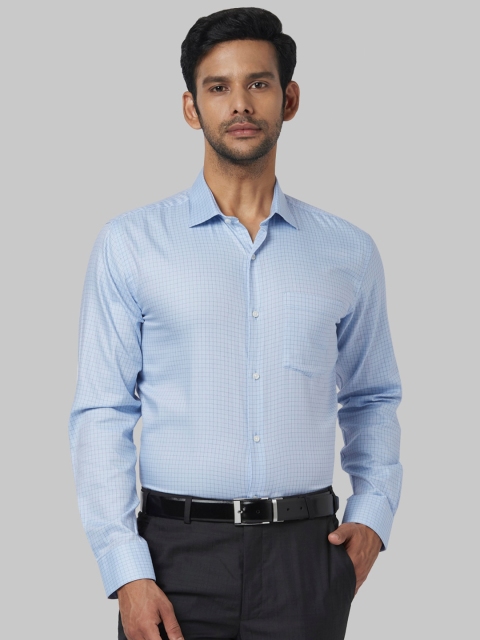 

Park Avenue Men Blue Regular Fit Self Design Casual Shirt