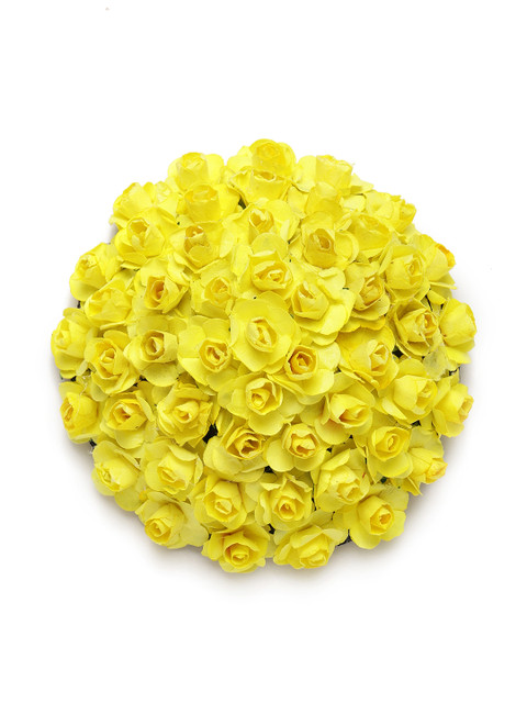 

LAIDA Yellow Embellished Hair Bun Cover