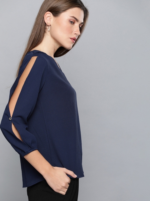 

Chemistry Women Navy Blue Solid Top