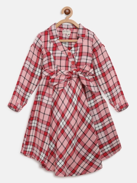 

Bella Moda Girls Red Checked Fit and Flare Dress