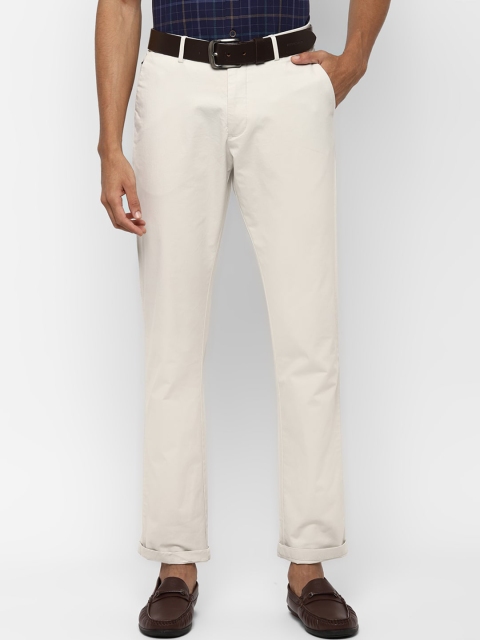 

Allen Solly Men Cream-Coloured Regular Fit Solid Formal Trousers