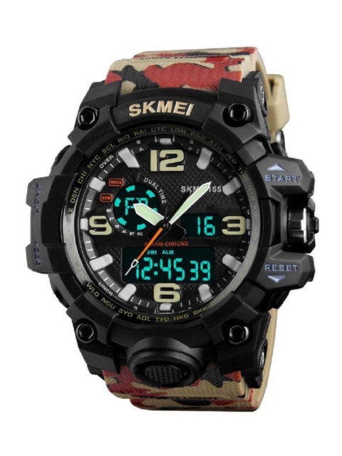 

Skmei Men Black Analogue and Digital Watch 1155