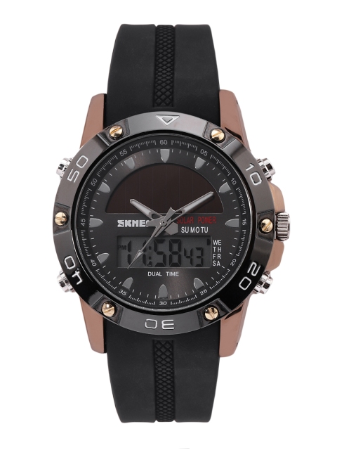 

Skmei Men Black Analogue and Digital Watch 1064