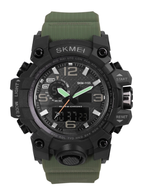 

Skmei Men Black Analogue and Digital Watch 1155