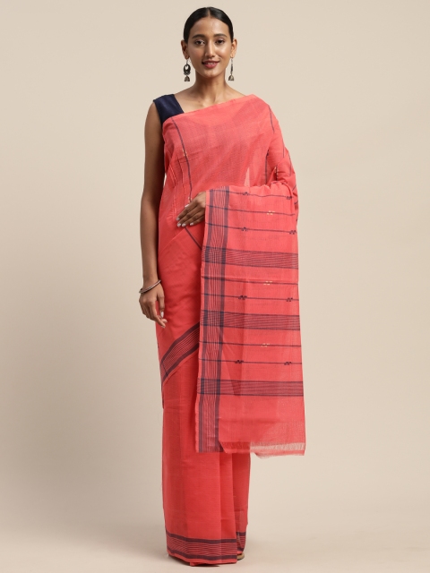 

APCO Pink & Green Pure Cotton Woven Design Sustainable Saree