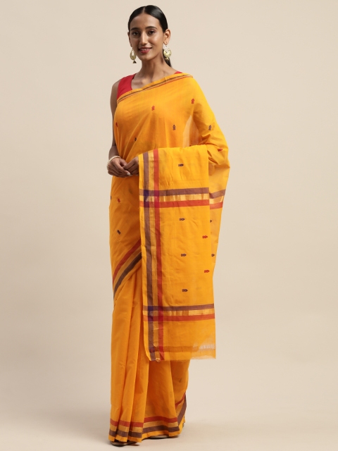 

APCO Yellow & Red Pure Cotton Woven Design Narayan Peth Sustainable Saree