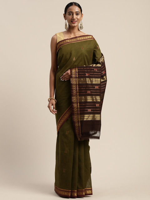 

APCO Green Woven Design Pure Cotton Sustainable Saree