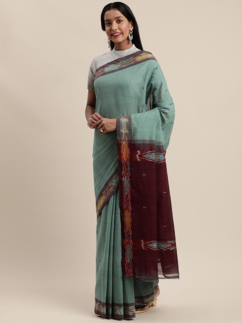 

APCO Green & Maroon Pure Cotton Woven Design Sustainable Saree