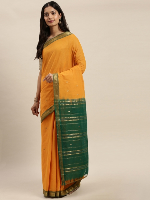 

APCO Yellow Woven Design Pure Cotton Sustainable Saree