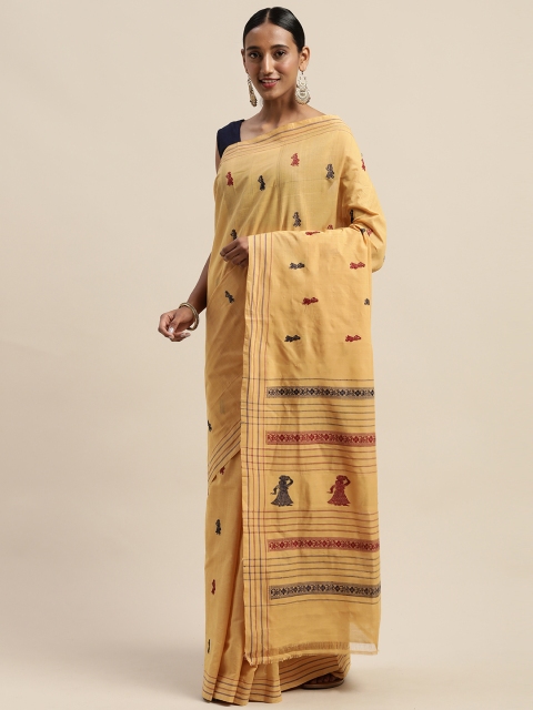 

APCO Brown & Maroon Pure Cotton Woven Design Sustainable Saree