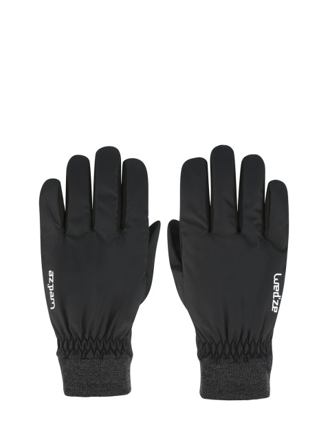

WEDZE By Decathlon Unisex Black WARM FIT Downhill Skiing Gloves