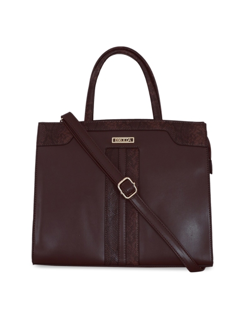 

ESBEDA Coffee Brown Textured Handheld Bag