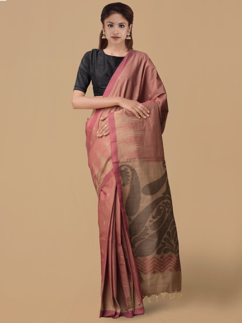 

Unnati Silks Red Pure Cotton Woven Design Handloom Uppada Saree