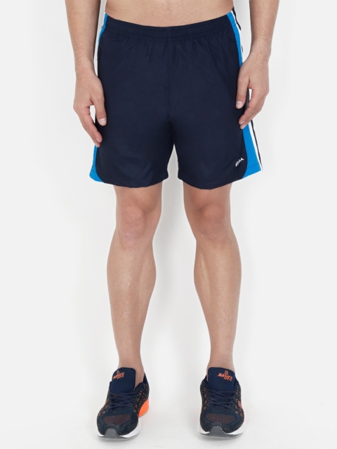 

VEGA Men Navy Blue Solid Slim Fit Sports Shorts