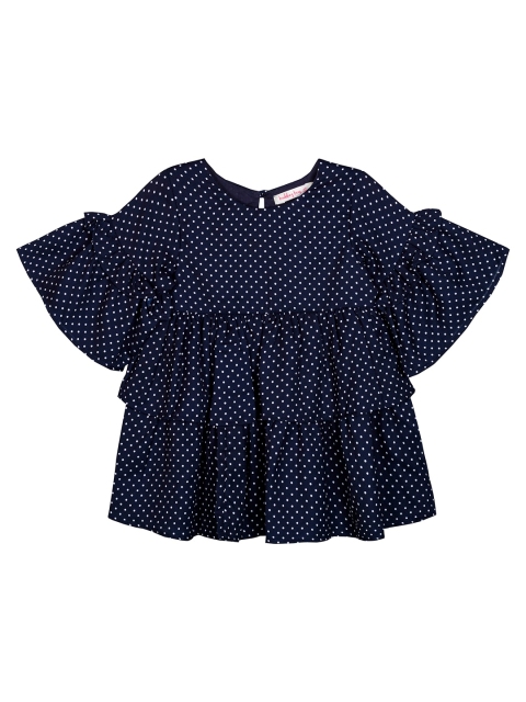

Budding Bees Girls Blue Printed A-Line Top