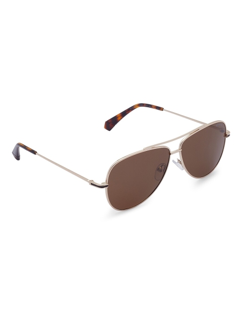 

Polaroid Men Aviator Sunglasses, Brown