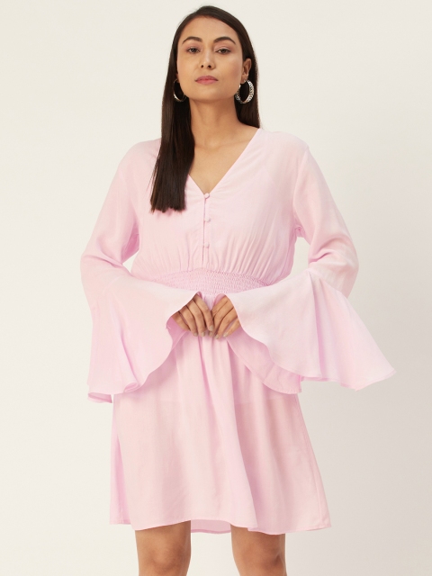 

DIVA WALK EXCLUSIVE Women Pink Solid A-Line Dress