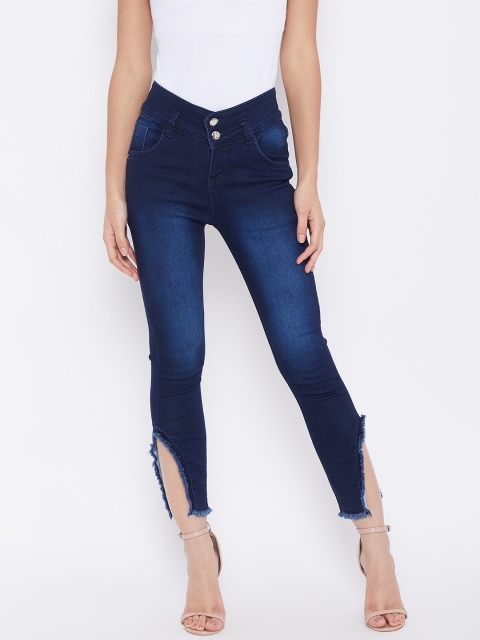 

Purple Feather Women Navy Blue Skinny Fit High-Rise Clean Look Jeans