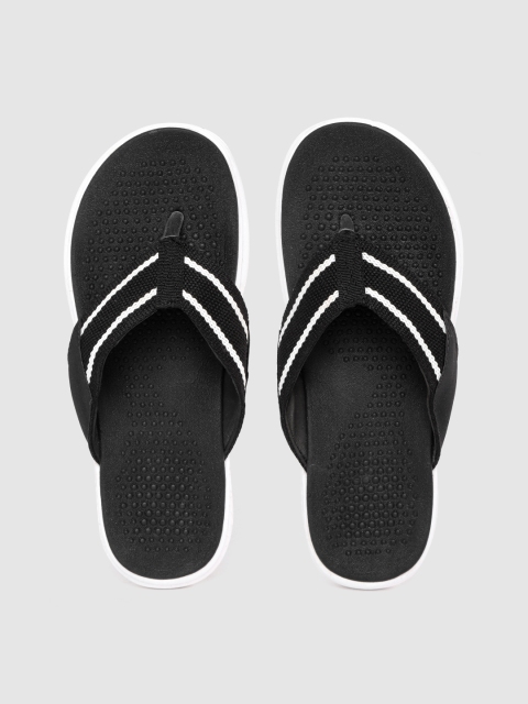 

Kook N Keech Men Black & White Striped Thong Flip-Flops