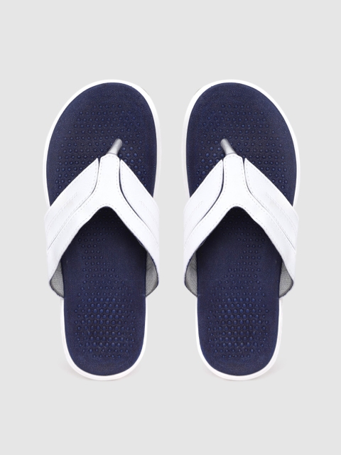 

Kook N Keech Men White & Navy Blue Solid Thong Flip-Flops