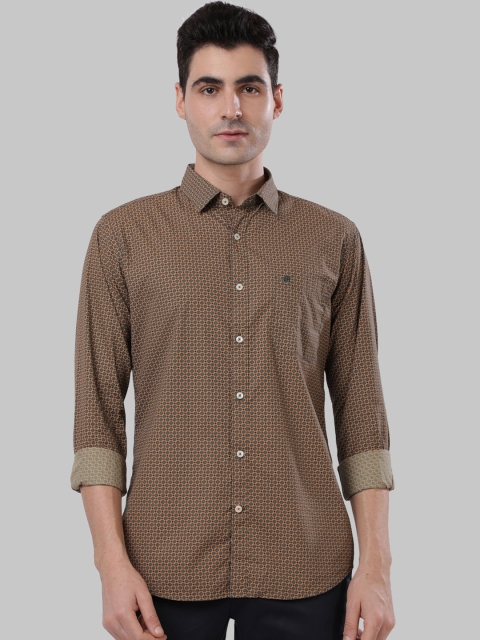 

Raymond Men Blue Slim Fit Printed Pure Cotton Casual Shirt