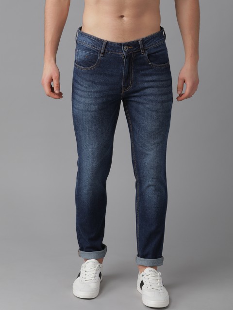 

The Roadster Lifestyle Co Men Navy Blue Skinny Fit Mid-Rise Clean Look Stretchable Jeans