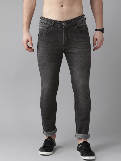 

The Roadster Lifestyle Co Men Charcoal Grey Skinny Fit Mid-Rise Clean Look Stretchable Jeans