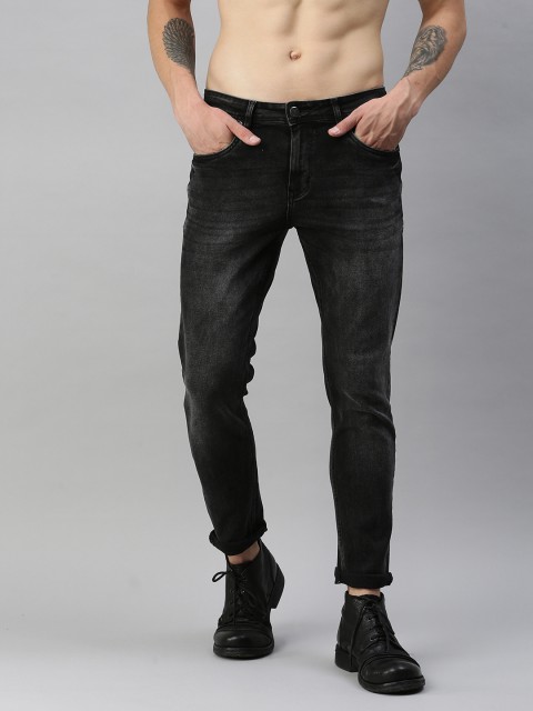 

Roadster Men Black Slim Tapered Fit Mid-Rise Clean Look Stretchable Jeans