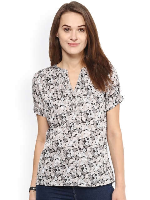 

Harpa Grey Floral Print Top