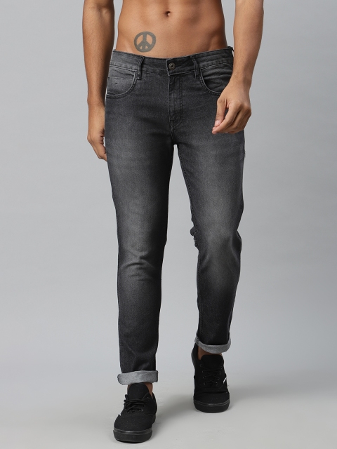 

The Roadster Lifestyle Co Men Charcoal Grey Skinny Fit Light Fade Stretchable Jeans