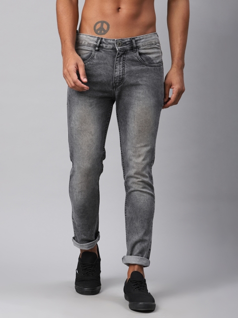 

The Roadster Lifestyle Co Men Grey Skinny Fit Mid-Rise Clean Look Stretchable Jeans