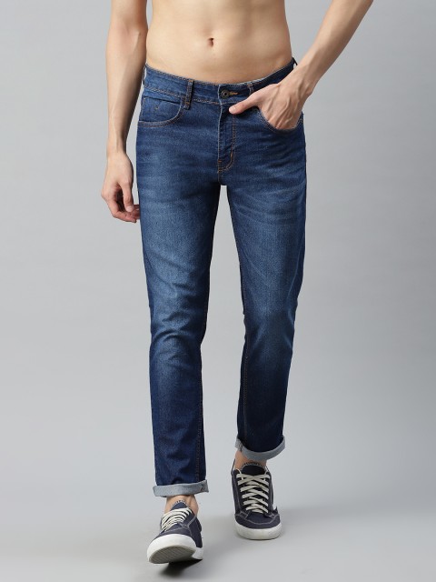 

The Roadster Lifestyle Co Men Navy Blue Skinny Fit Light Fade Stretchable Jeans