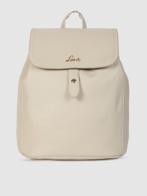 

Lavie Women Beige Solid Backpack