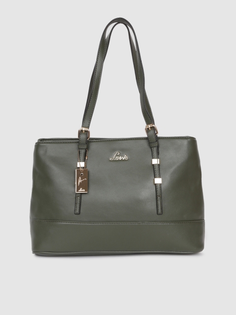 

Lavie Olive Green Solid Shoulder Bag