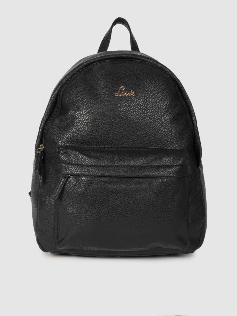 

Lavie Women Black Solid Backpack
