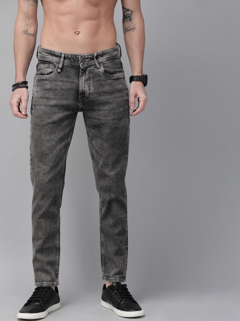 

Roadster Men Grey Slim Tapered Fit Mid-Rise Clean Look Stretchable Jeans